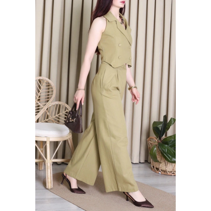 Gabardin Yelekli Takım Haki - 71341.1437.