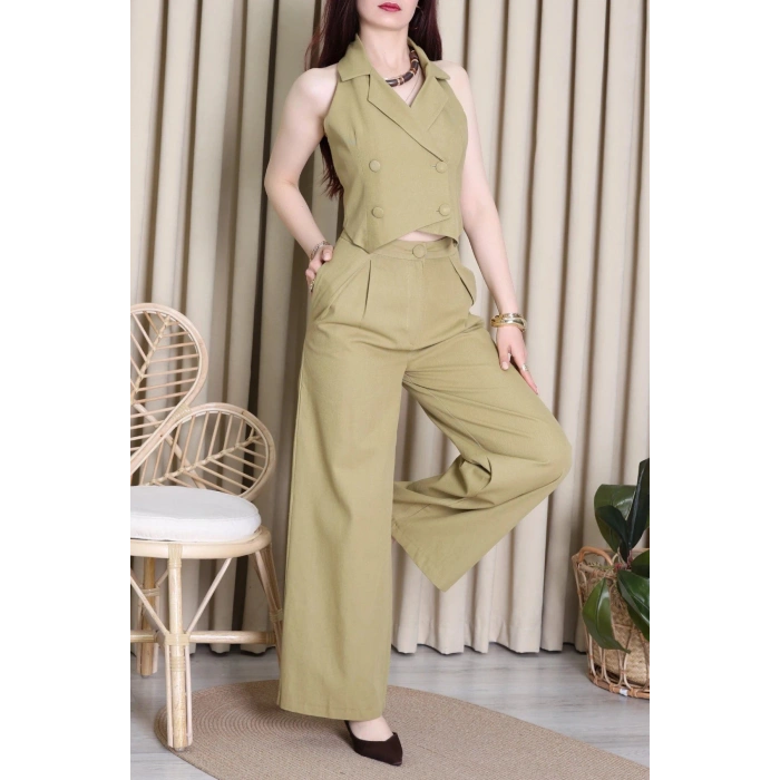 Gabardin Yelekli Takım Haki - 71341.1437.