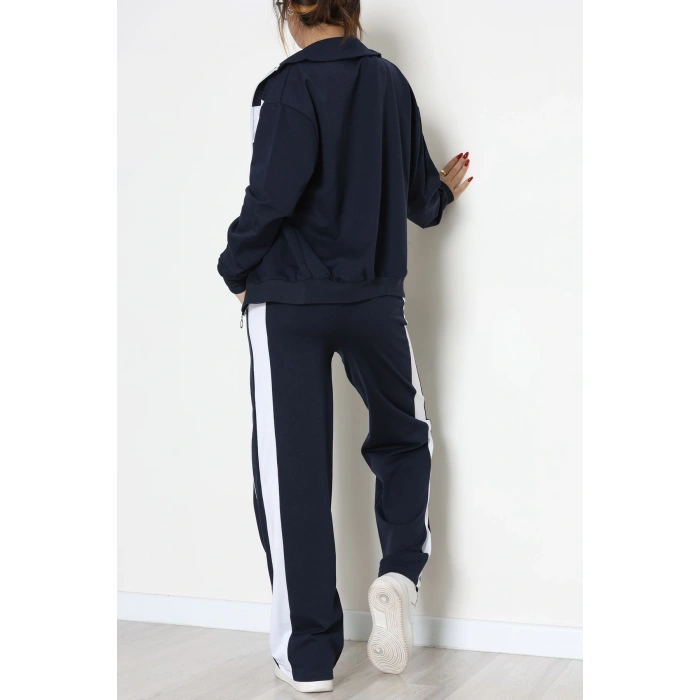 Garnili Fermuarlı 2 İplik Eşofman Takımı Lacibeyaz - 50790.1857.