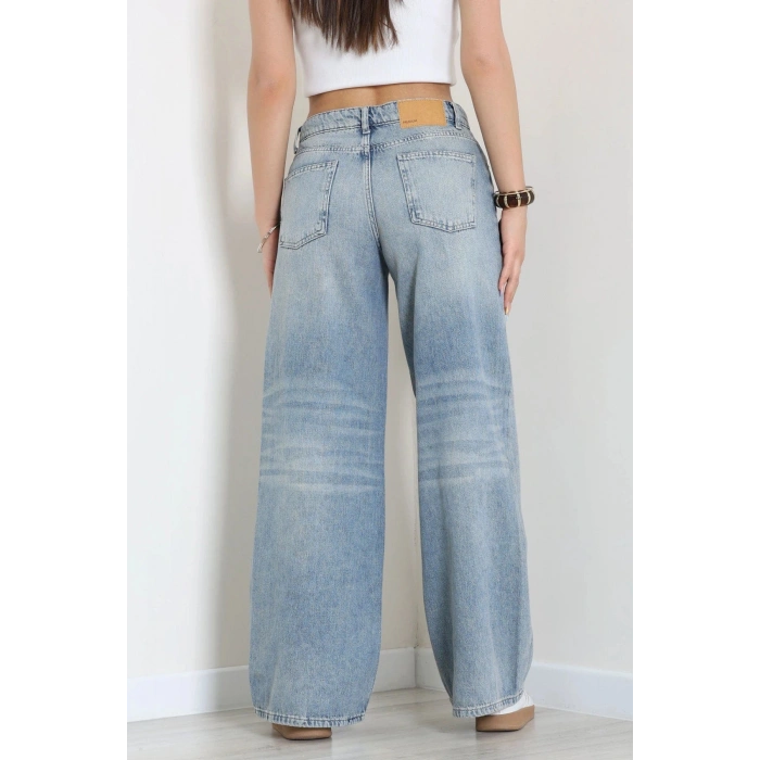Geniş Paça Kot Pantolon Mavi - 32800.1904.