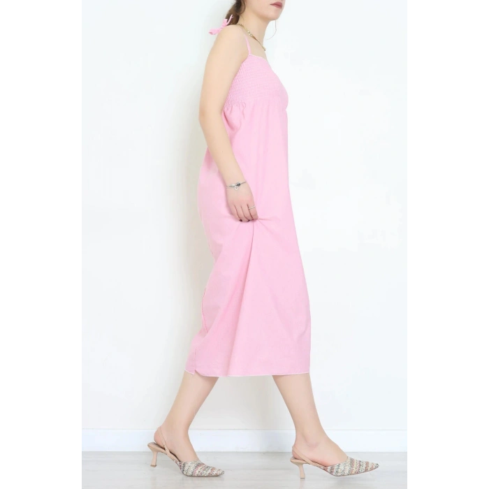 Gipeli İp Askı Elbise Pembe - 41862.1723.