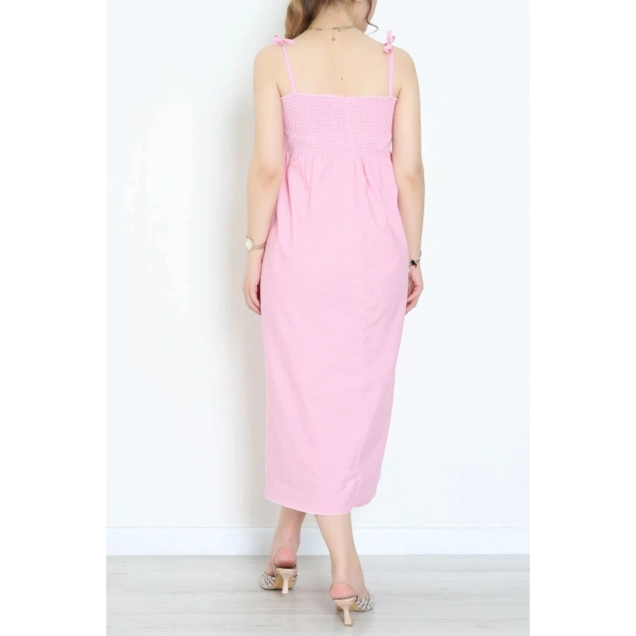 Gipeli İp Askı Elbise Pembe - 41862.1723.