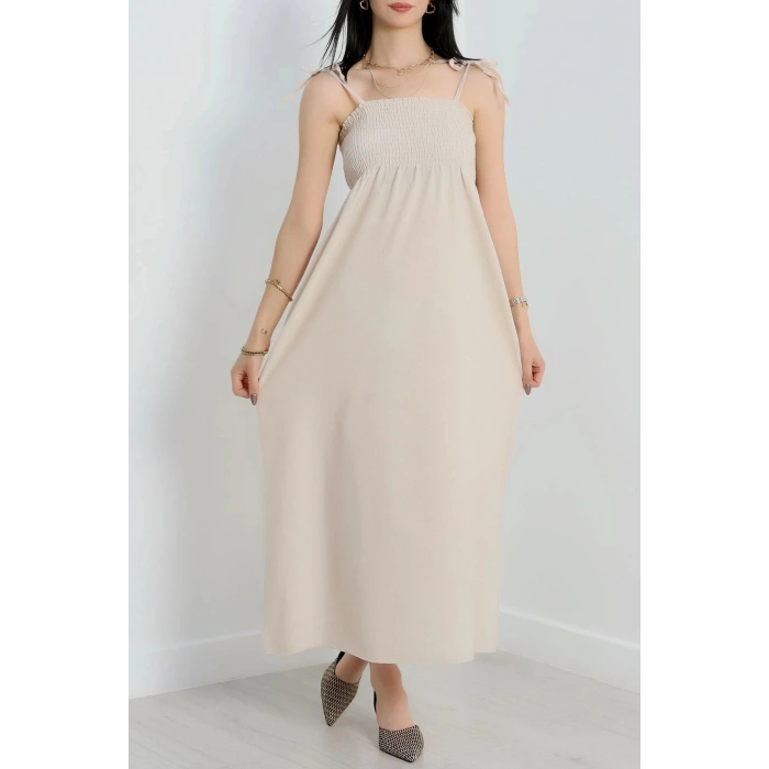 Gipeli İp Askılı Elbise Taş - 41848.1723.