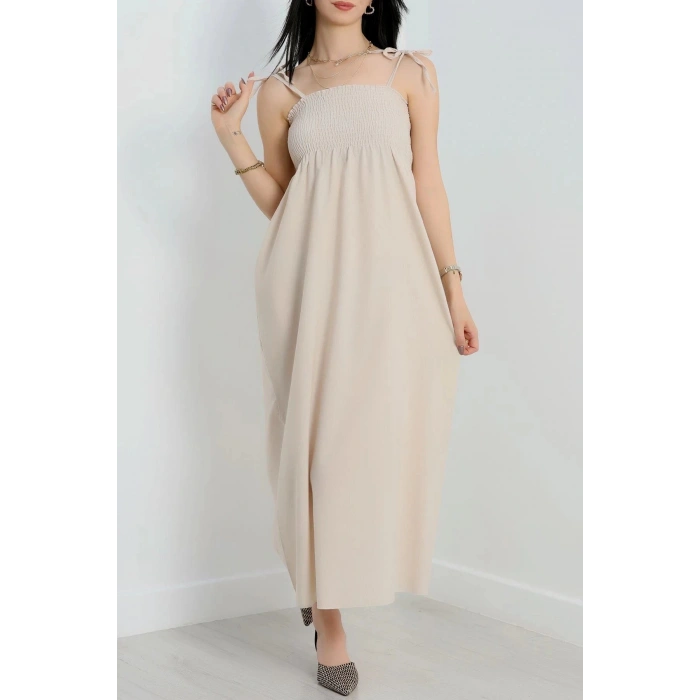 Gipeli İp Askılı Elbise Taş - 41848.1723.
