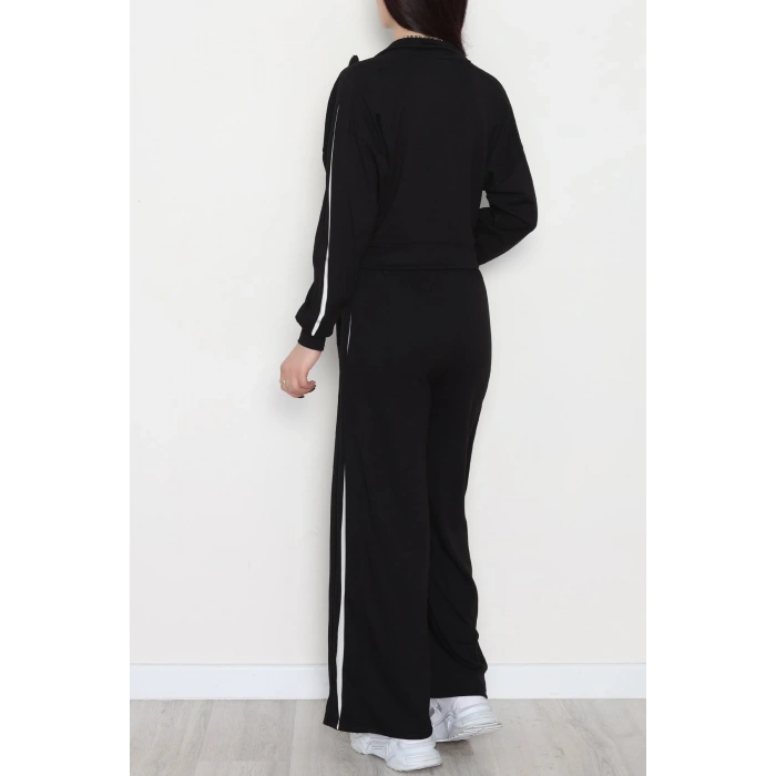 Gizli Şerit Modal Kumaş Takım Siyah - 4134.1247.