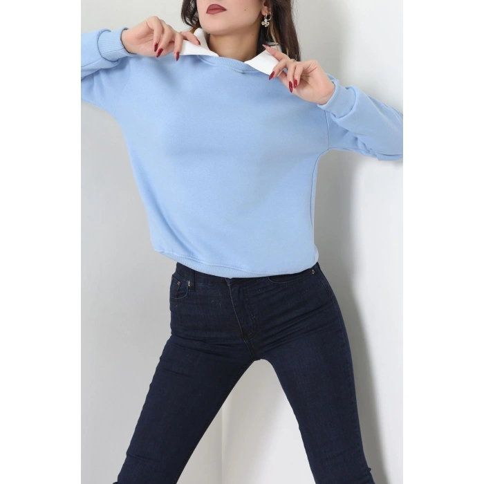 Gömlek Yaka 3 İplik Sweat Bebemavi - 21985.200.