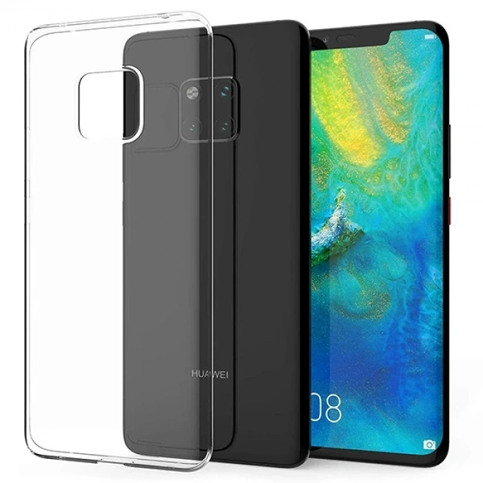 Gor Huawei Mate 20 Pro Kamera Korumalı Ultra Slim Soft Silikon Kılıf-(1903)