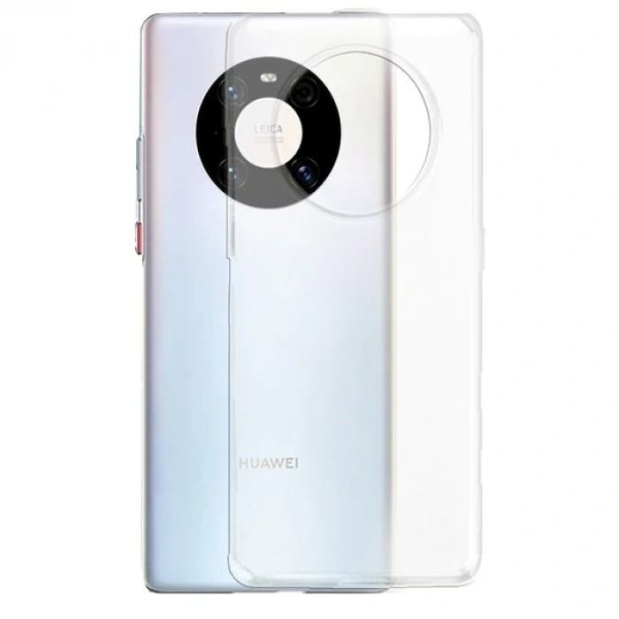 GOR Huawei Mate 40 Pro Kılıf Kamera Korumalı Şeffaf Silikon Kılıf-(1903)
