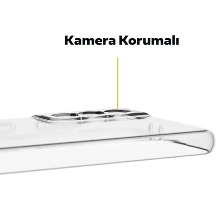 GOR Samsung Galaxy S21+ Plus Kılıf Kamera Korumalı Şeffaf Silikon Kılıf-(1903)