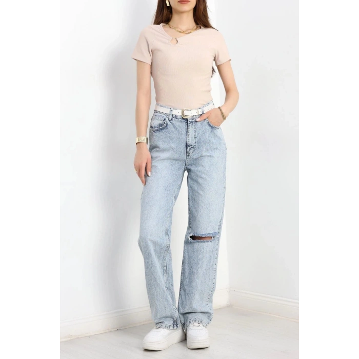 Halka Detaylı Bluz Taş - 70614.1019.