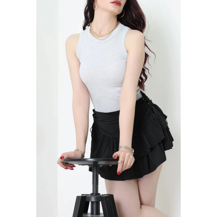 Halter Yaka Kaşkorse Body Gri - 71060.1748.