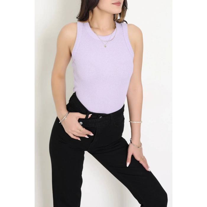 Halter Yaka Kaşkorse Body Lila - 71060.1748.