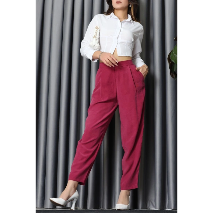 Havuç Paça Pantolon Fuşya - 31414.444.