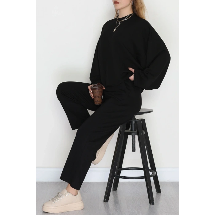 Havuç Pantolonlu Takım Siyah - 4127.1247.