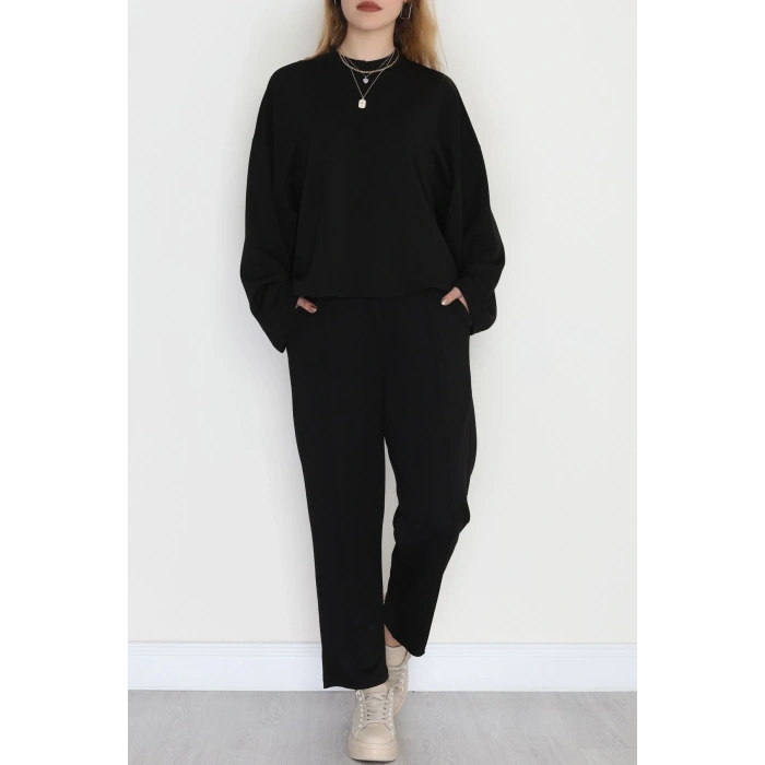 Havuç Pantolonlu Takım Siyah - 4127.1247.