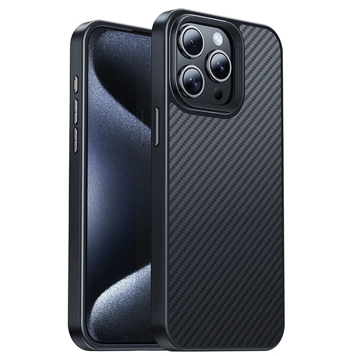 Hoco iPhone 15 Pro AS7 Kevlar Kılıf Manyetik Magsafeli Telefon Kılıfı-(1903)