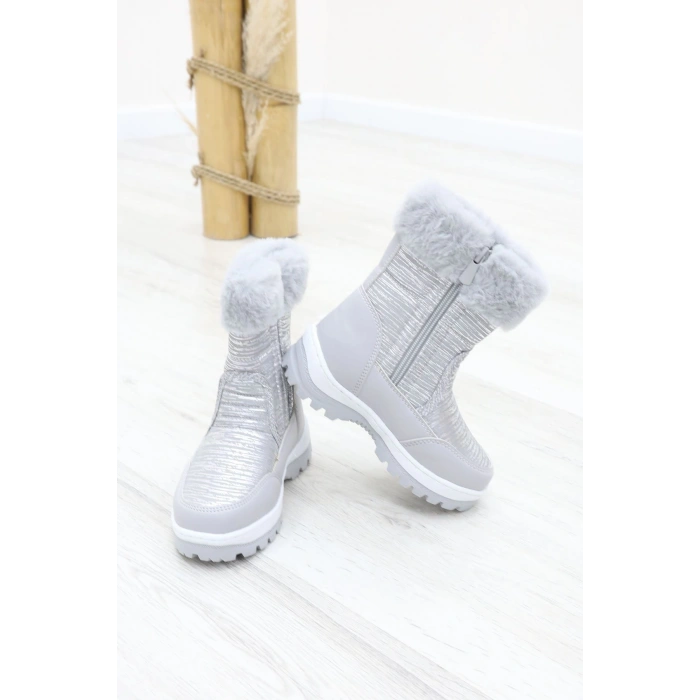 İçi Kürklü Çocuk Kar Botu Gri - 31840.264.