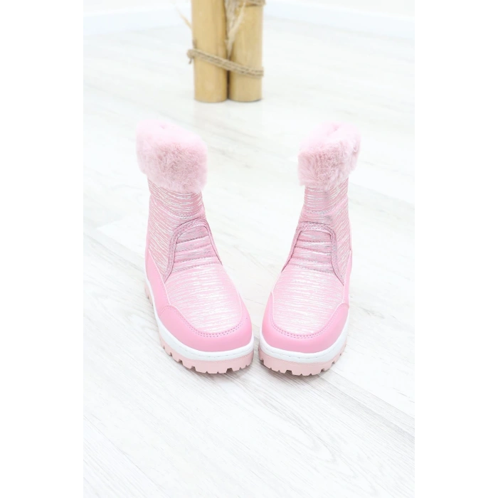 İçi Kürklü Çocuk Kar Botu Pembe - 31840.264.