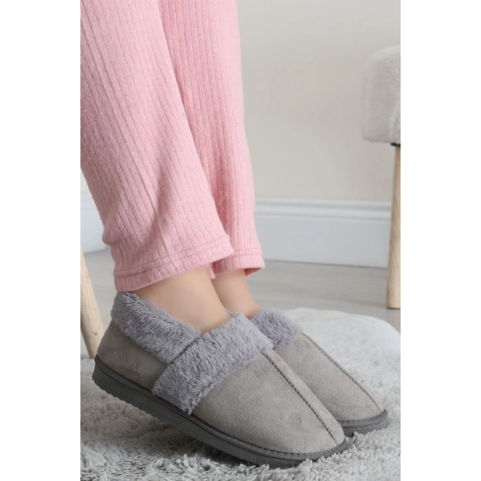 İçi Kürklü Ev Babeti Gri - 31549.264.