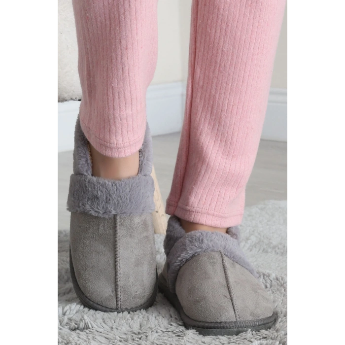 İçi Kürklü Ev Babeti Gri - 31549.264.