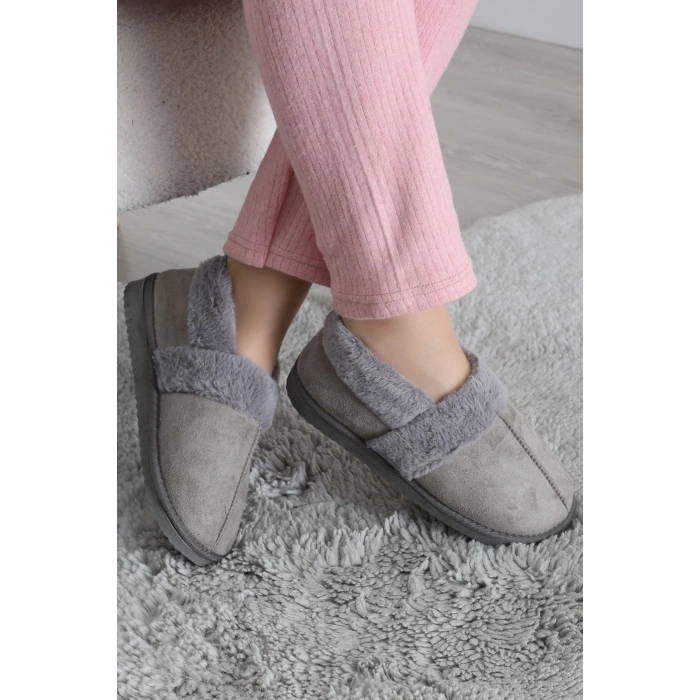 İçi Kürklü Ev Babeti Gri - 31549.264.