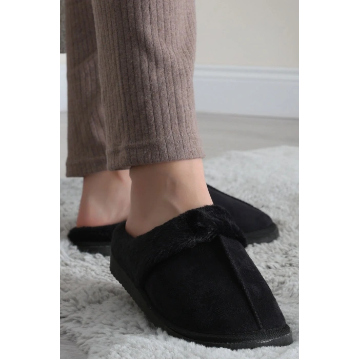 İçi Kürklü Ev Terliği Siyah - 31550.264.