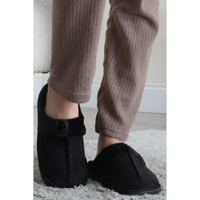 İçi Kürklü Ev Terliği Siyah - 31550.264.