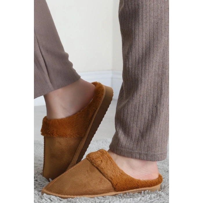 İçi Kürklü Ev Terliği Taba - 31550.264.