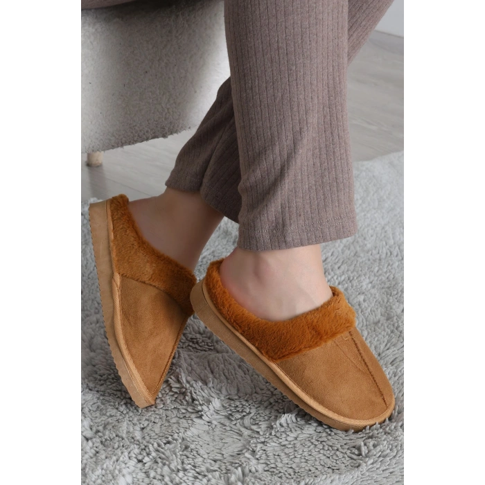 İçi Kürklü Ev Terliği Taba - 31550.264.