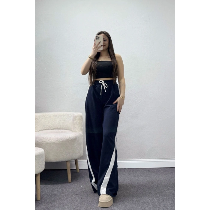 İki İplik Biyeli Eşofman Altı Lacivert - 43968.1857.