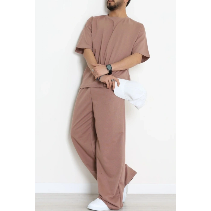 İki İplik Oversize Erkek Takım Kahve - 80273.1567.