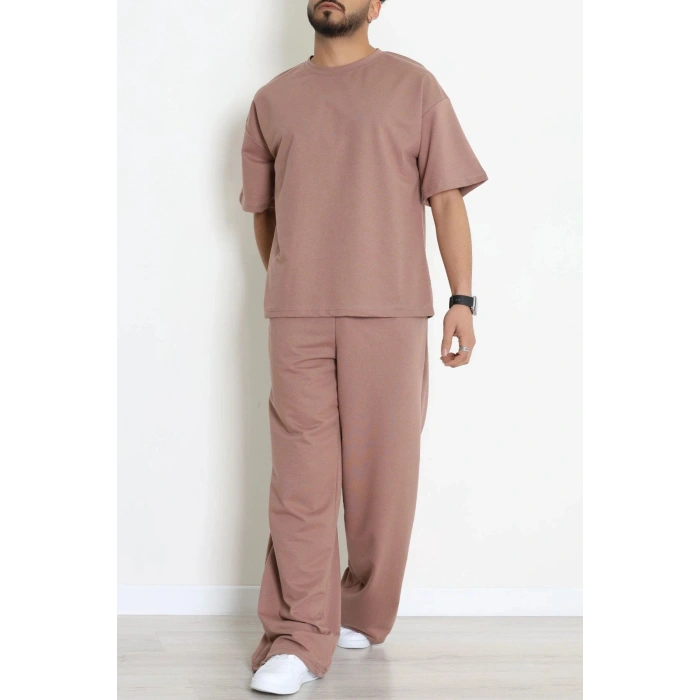 İki İplik Oversize Erkek Takım Kahve - 80273.1567.