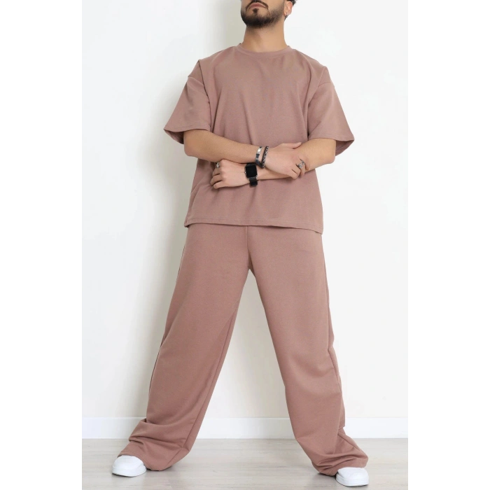 İki İplik Oversize Erkek Takım Kahve - 80273.1567.
