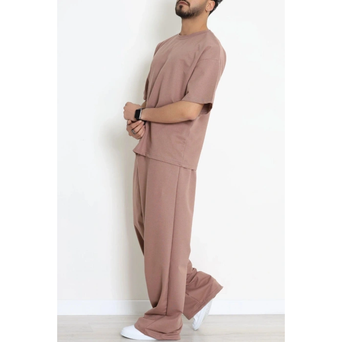 İki İplik Oversize Erkek Takım Kahve - 80273.1567.