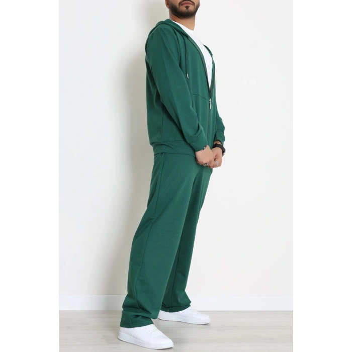 İki İplik Oversize Fermuarlı Erkek Takım Nefti - 80272.1567.