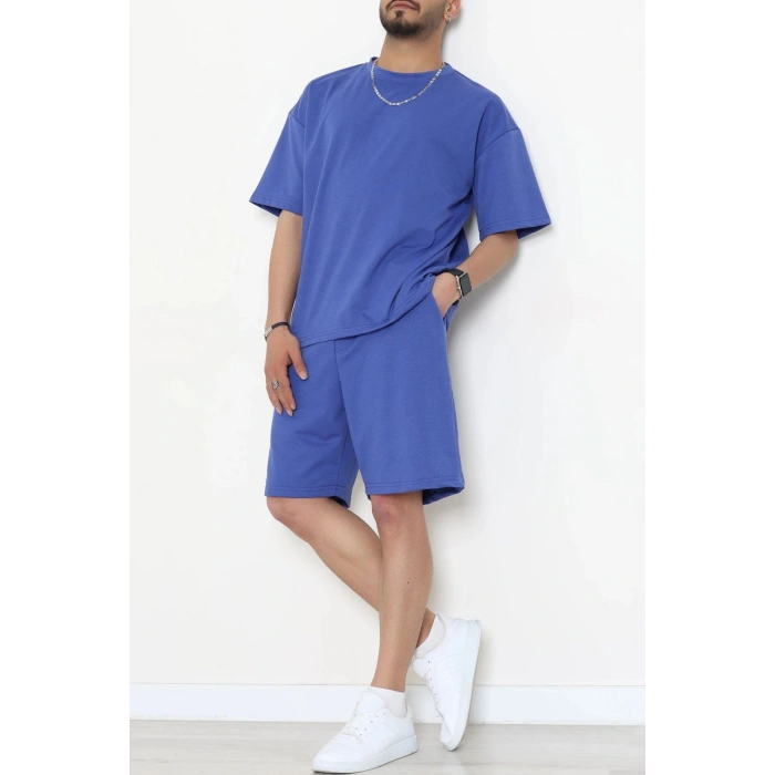 İki İplik Oversize Şortlu Erkek Takım Lacivert - 80274.1567.