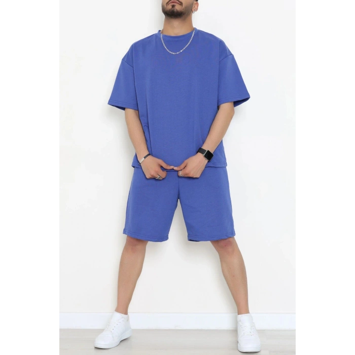İki İplik Oversize Şortlu Erkek Takım Lacivert - 80274.1567.