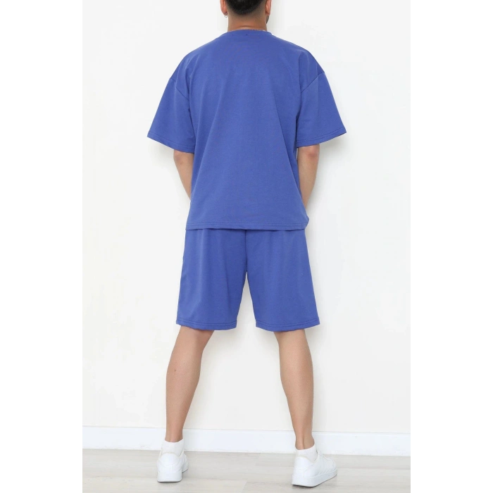 İki İplik Oversize Şortlu Erkek Takım Lacivert - 80274.1567.