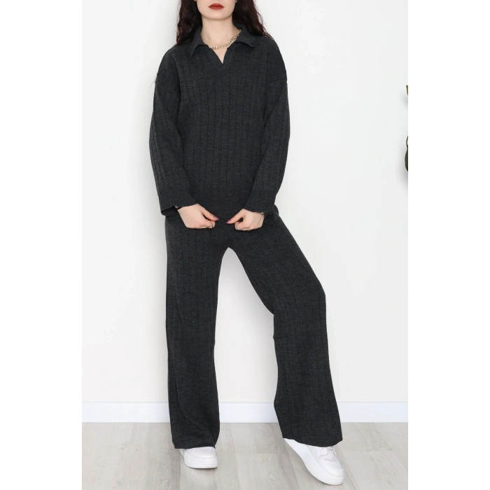 İkili Triko Takım Antrasit - 1908.1247.
