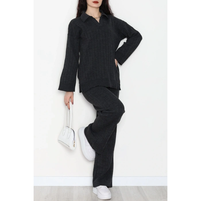 İkili Triko Takım Antrasit - 1908.1247.