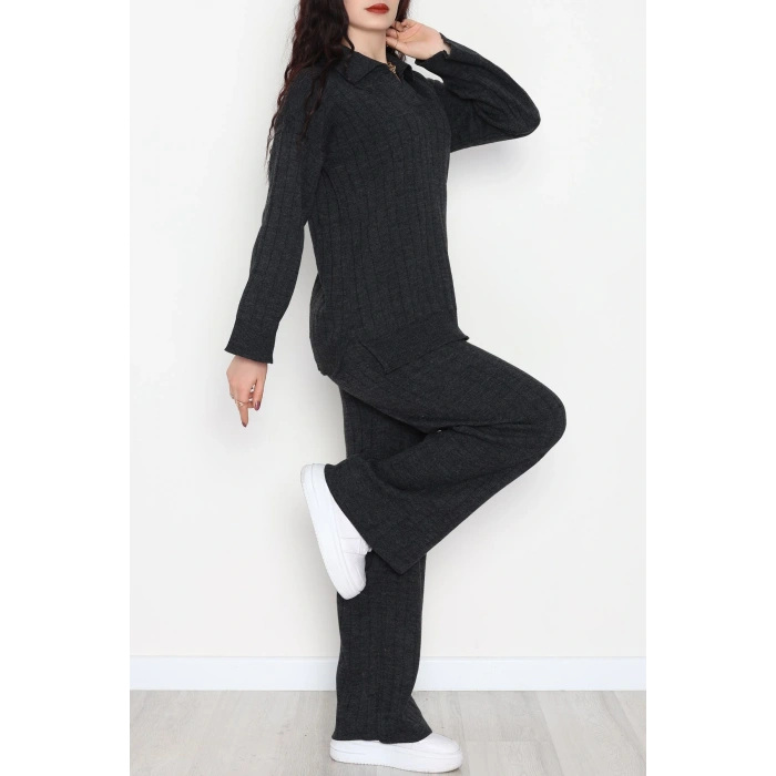 İkili Triko Takım Antrasit - 1908.1247.