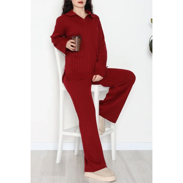 İkili Triko Takım Bordo - 1908.1247.