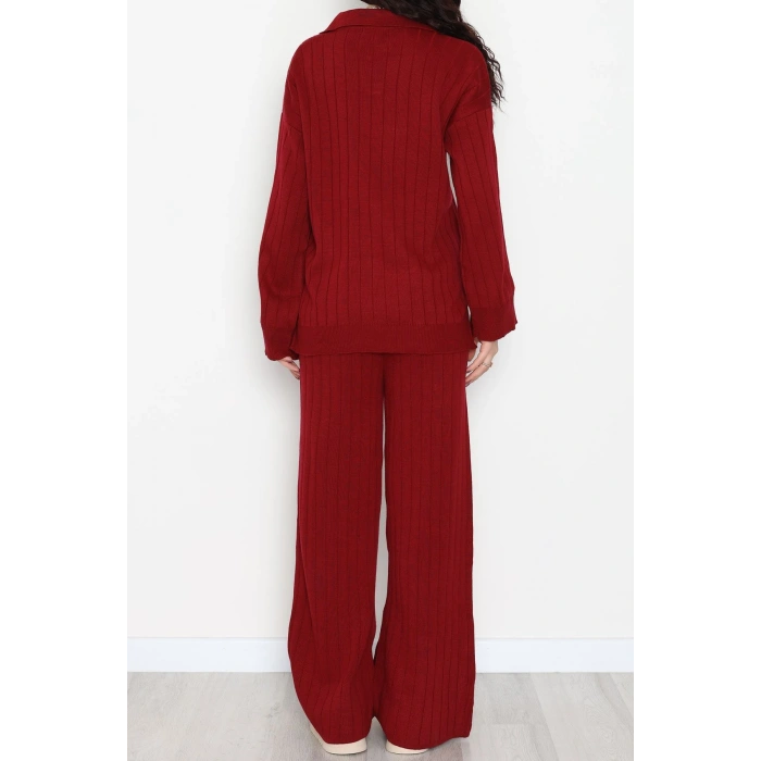 İkili Triko Takım Bordo - 1908.1247.