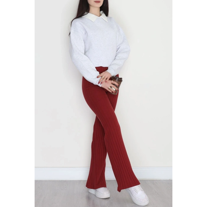 İnterlok Fitilli İspanyol Alt Bordo - 90978.1748.