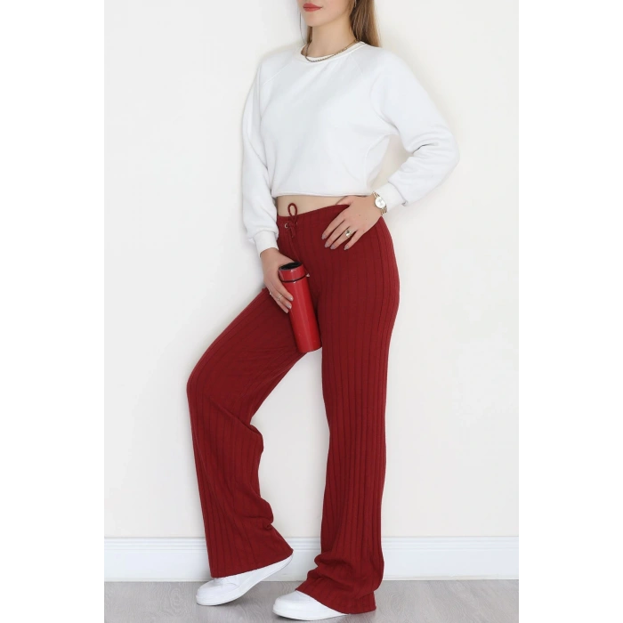 İnterlok Fitilli Palazzo Alt Bordo - 90976.1748.