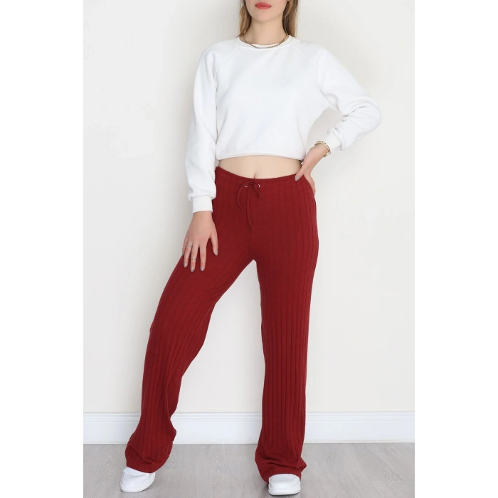 İnterlok Fitilli Palazzo Alt Bordo - 90976.1748.