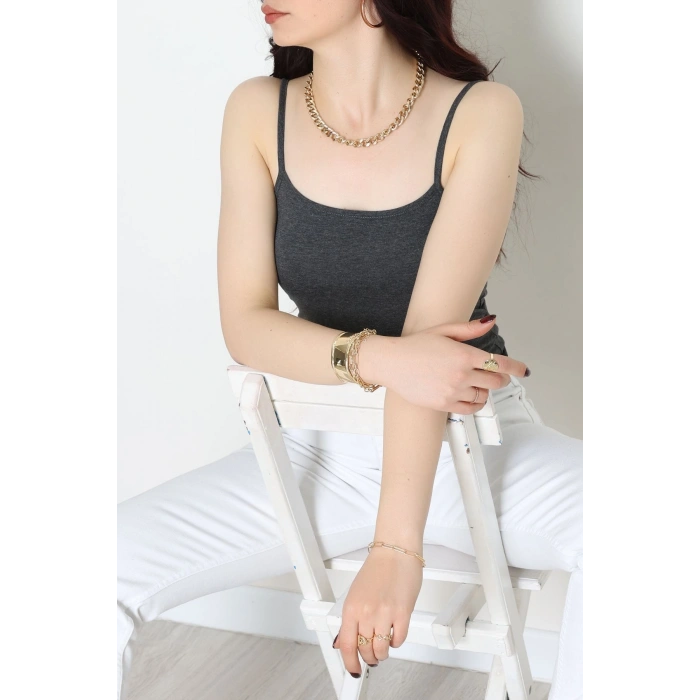 İp Askılı Atlet Füme - 19056.200.