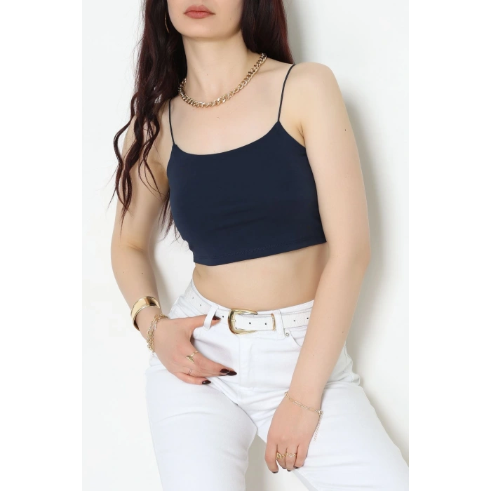 İp Askılı Crop Büstiyer Atlet Lacivert - 20544.200.