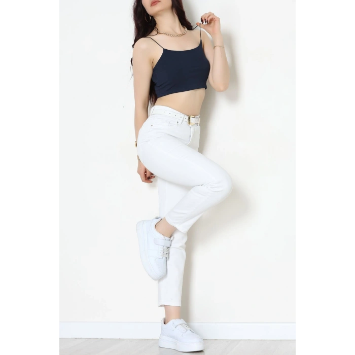 İp Askılı Crop Büstiyer Atlet Lacivert - 20544.200.