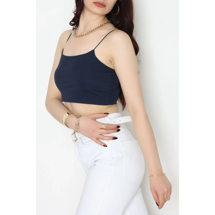 İp Askılı Crop Büstiyer Atlet Lacivert - 20544.200.